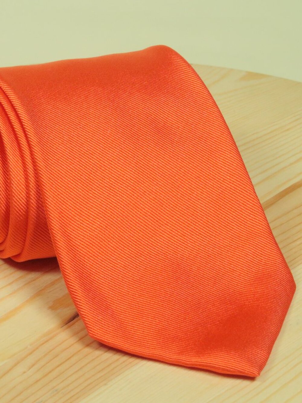 Ben Silver Charleston Solid Silk Tie Mens Coral Twill
